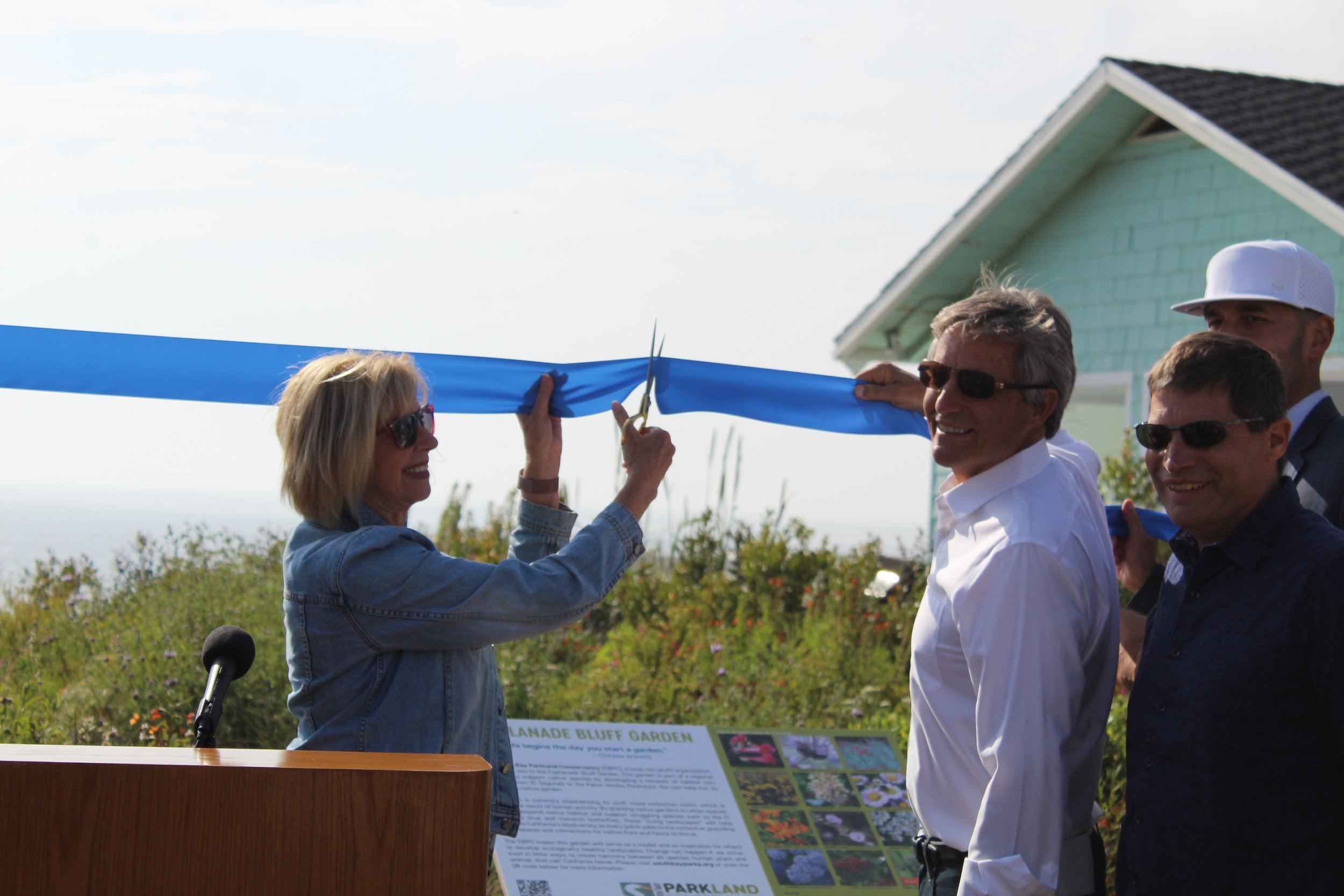 Image of SBPC Esplanade Bluff garden ribbon cutting ceremony