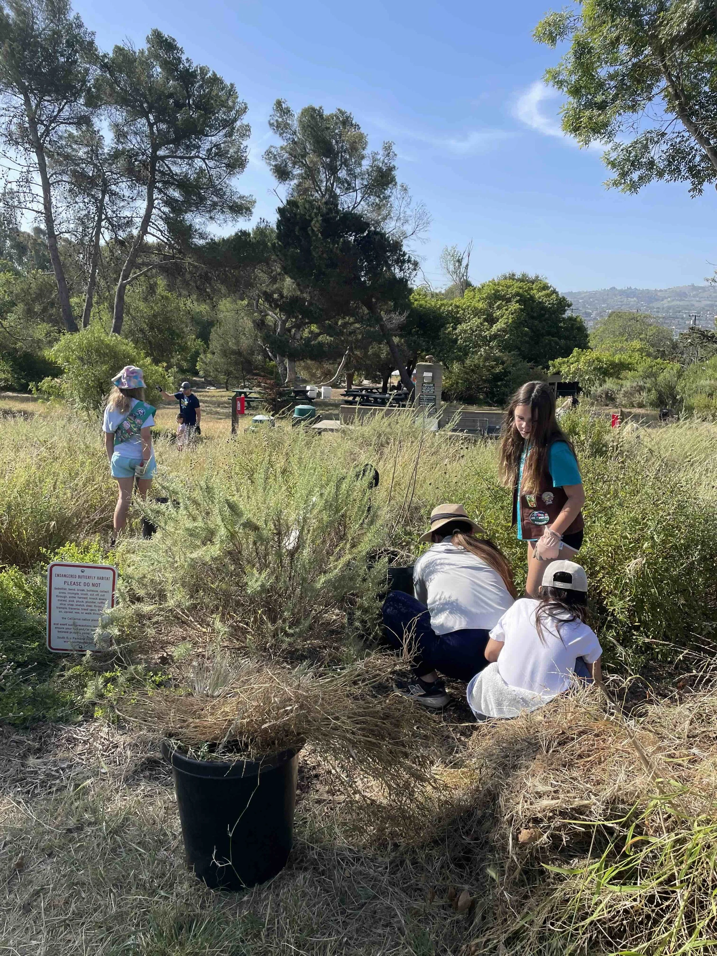 girl scout weeding earth day 2026.jpg