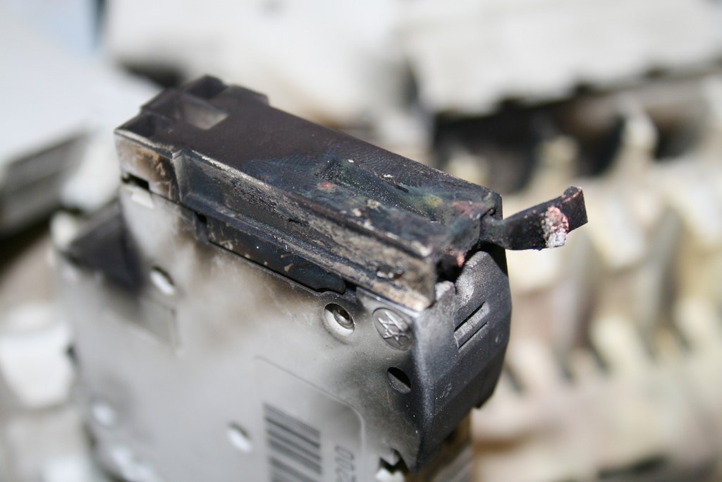 DEFECTIVE BREAKERS Defective ground fault circuit breaker interrupter outlets in bathrooms, kitchen, garage, and outside.