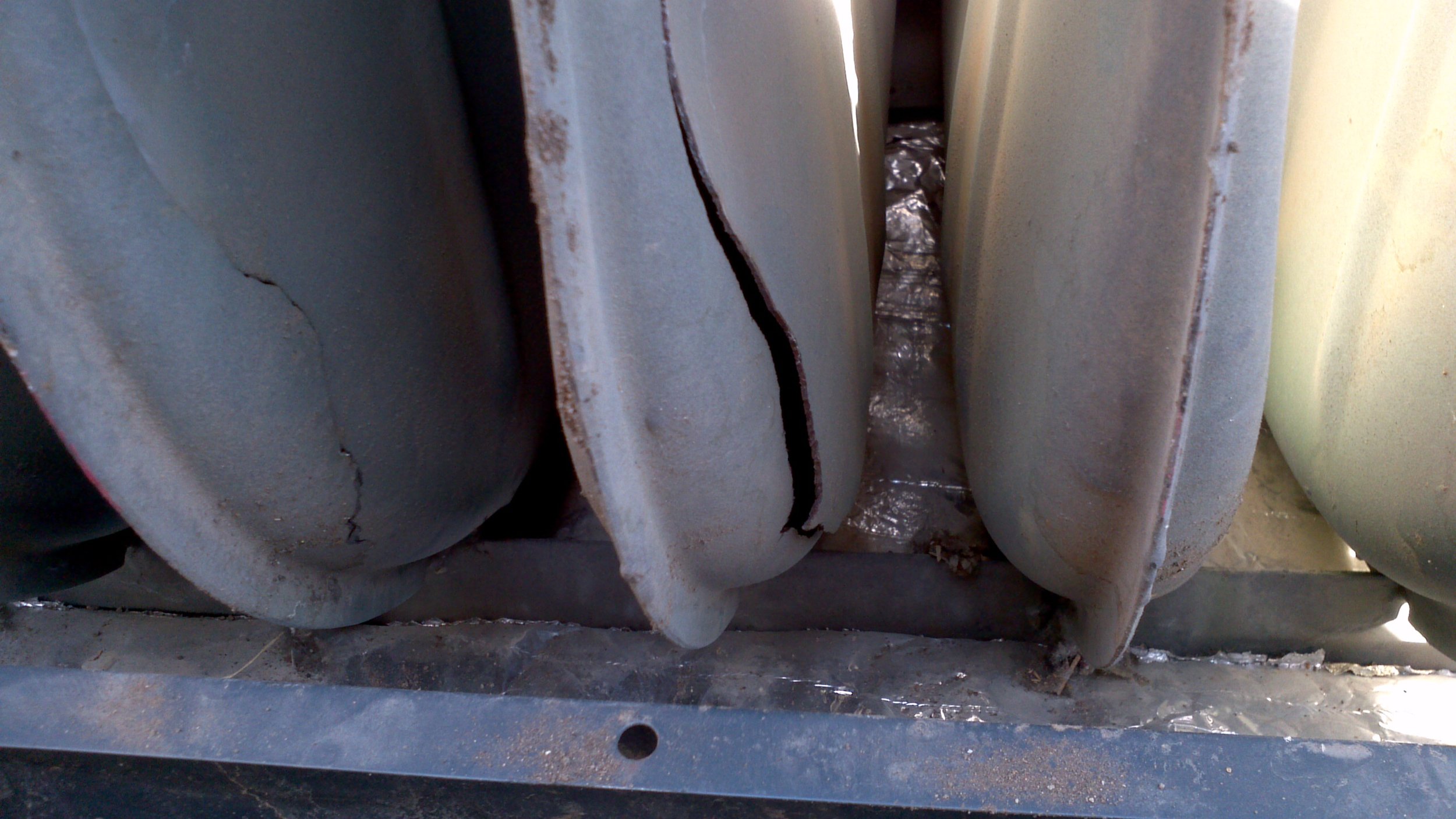 furnace/heat cracks Cracks in the furnace heat exchanger allowing carbon monoxide to filter inside the house