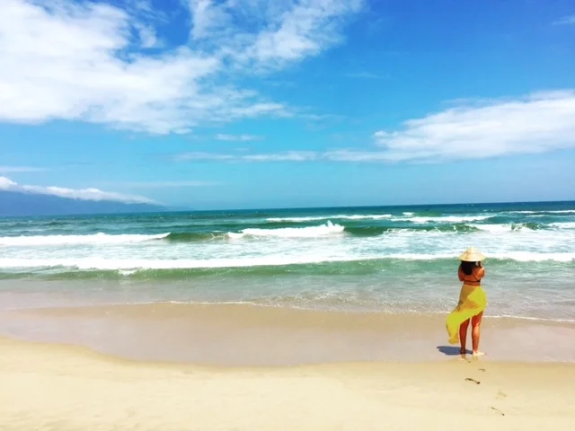 Ashlee on the beaches of Da Nang, Vietnam