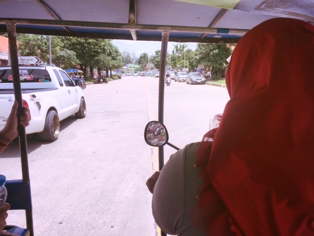 Tuk tuk ride from the pier in Ko Lanta to the resort.
