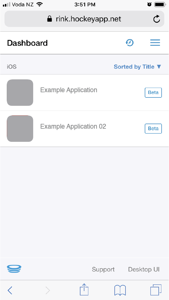 3. After signing in iOS users will be able to see all apps they have accepted invites for. From here they can download app’s which (after accepting a permissions request) are downloaded to the devices Home Page like a regular app.