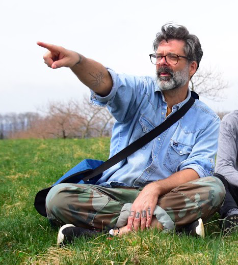 Pointing at something important…maybe the Spangler Farm :)