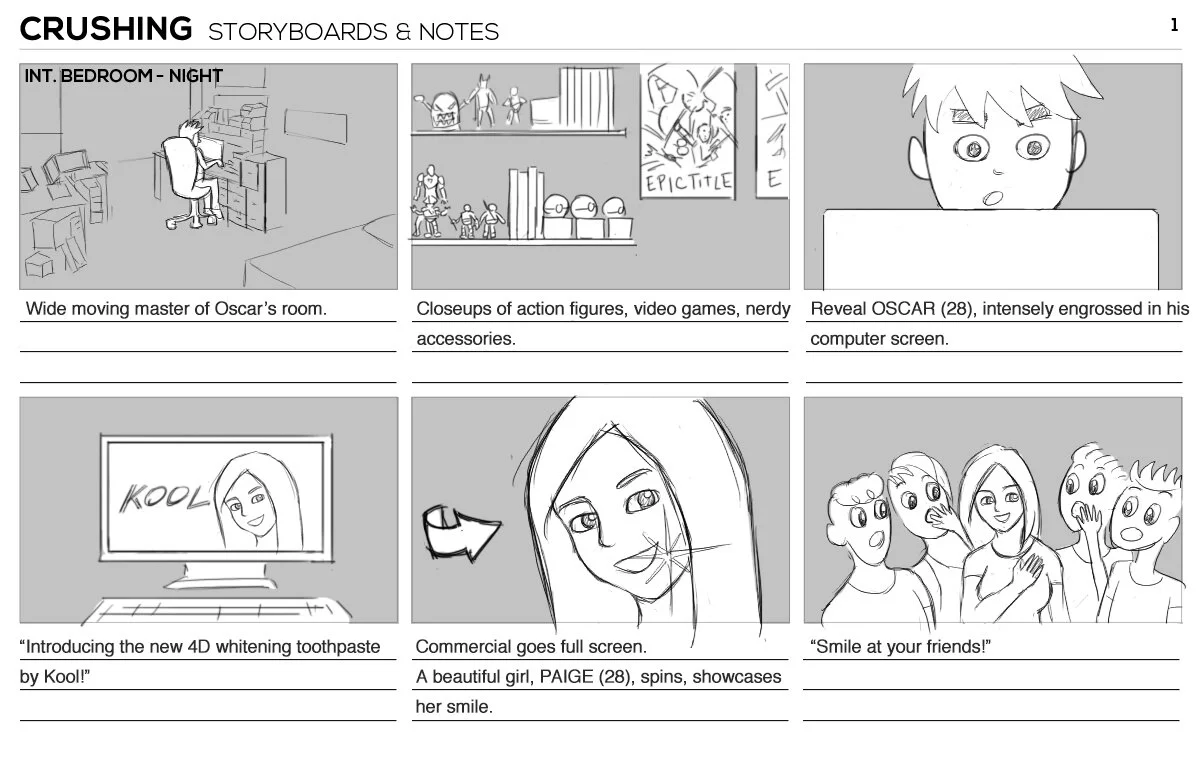 Storyboard, Concept Design and Writing