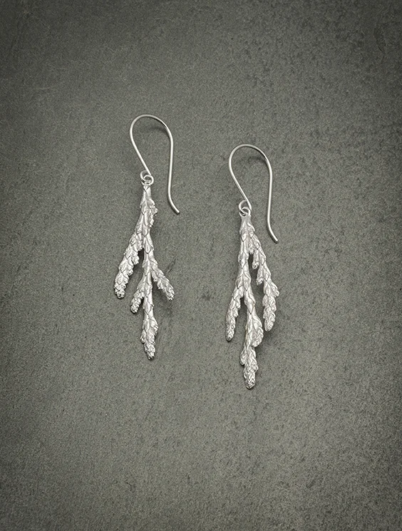 nature Cedar Branch earrings silver medium large.jpg