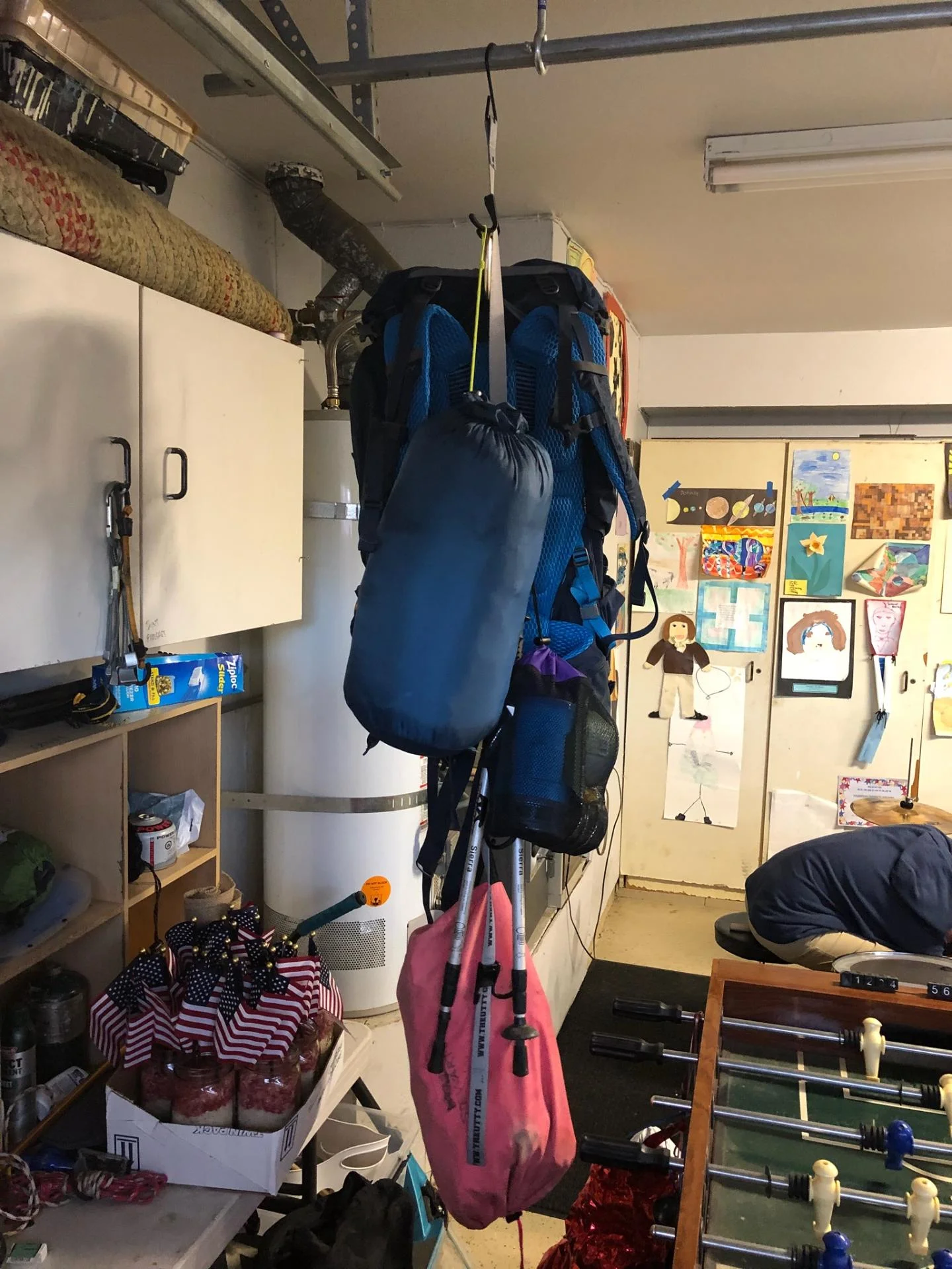 Camping Gear - Garage organized