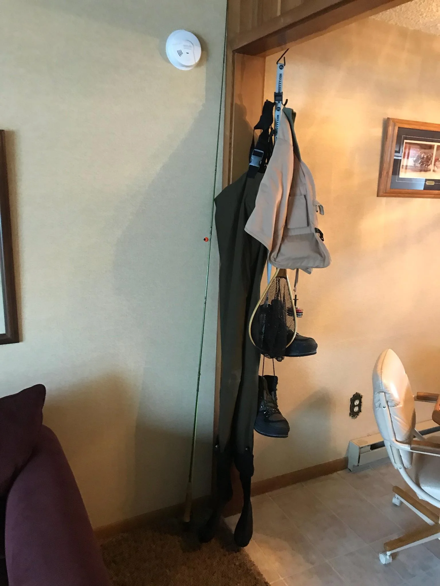 Drying out after a great day on the stream