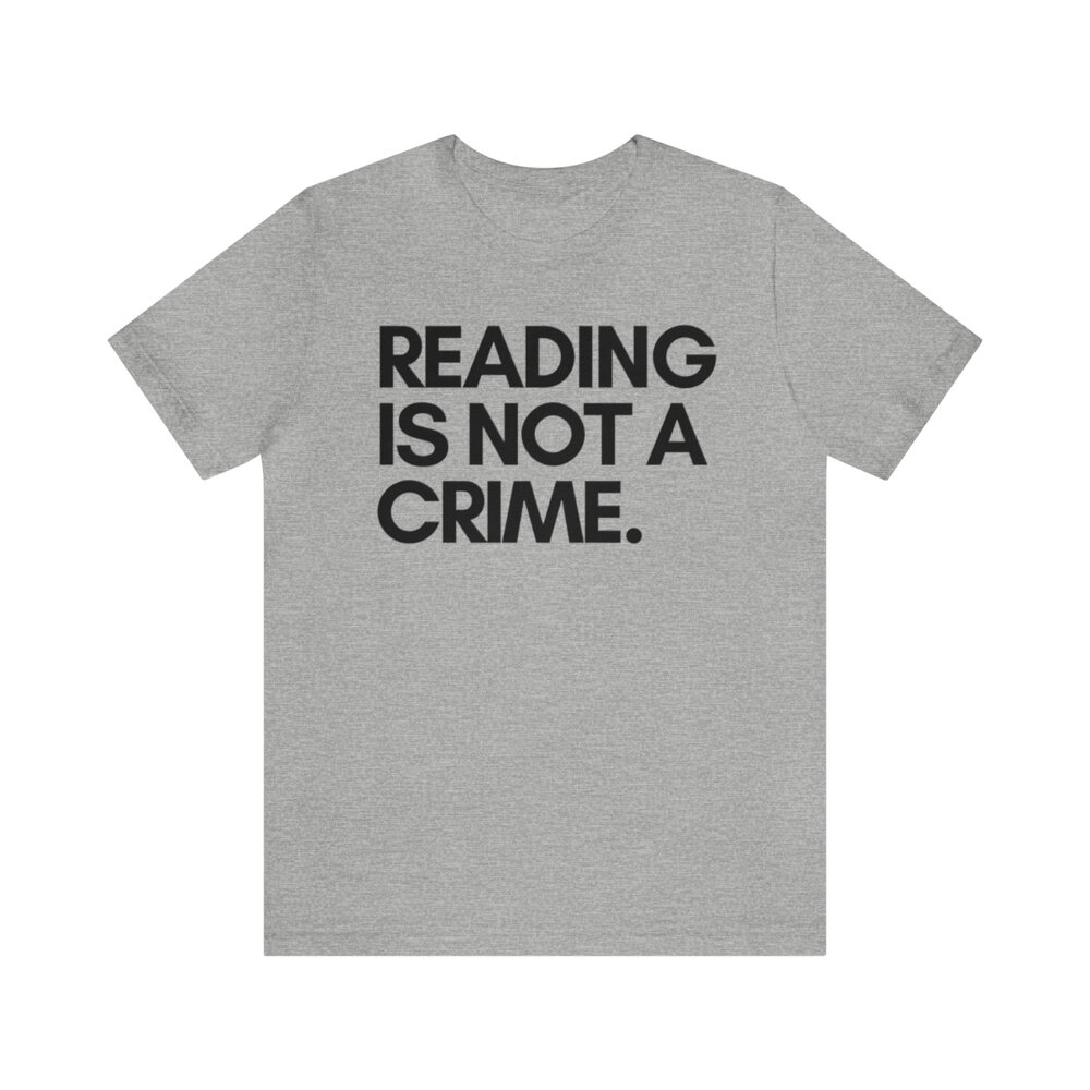 READING IS NOT A CRIME (heather gray with black font) — Wiley