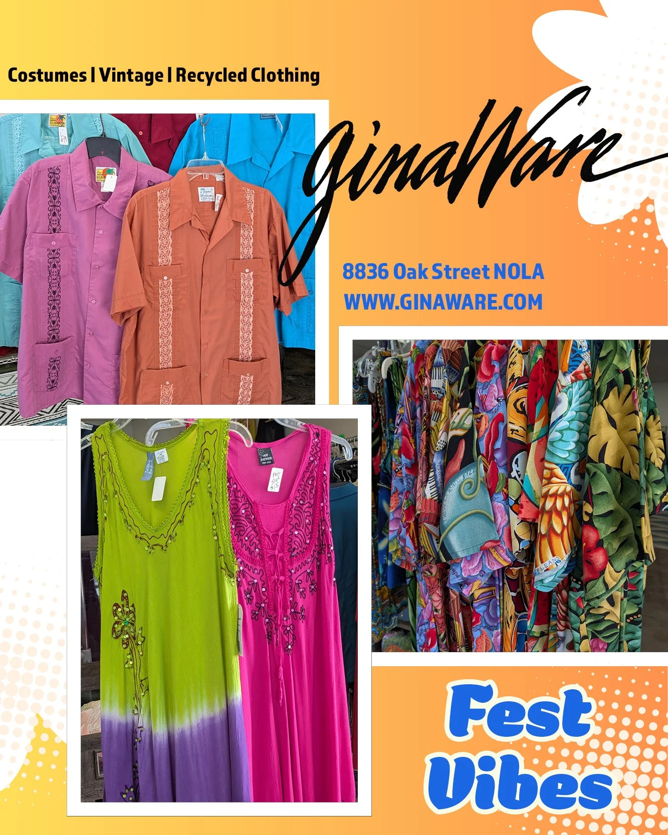 We'll be open this week our usual hours ~ Friday &amp; Saturday noon to 4pm ~ then closed:
Friday, April 24
Saturday, April 25
Friday, May 1
Saturday, May 2.

But will have special hours the days in between JazzFest weekends noon to 4pm Tuesday, Apri