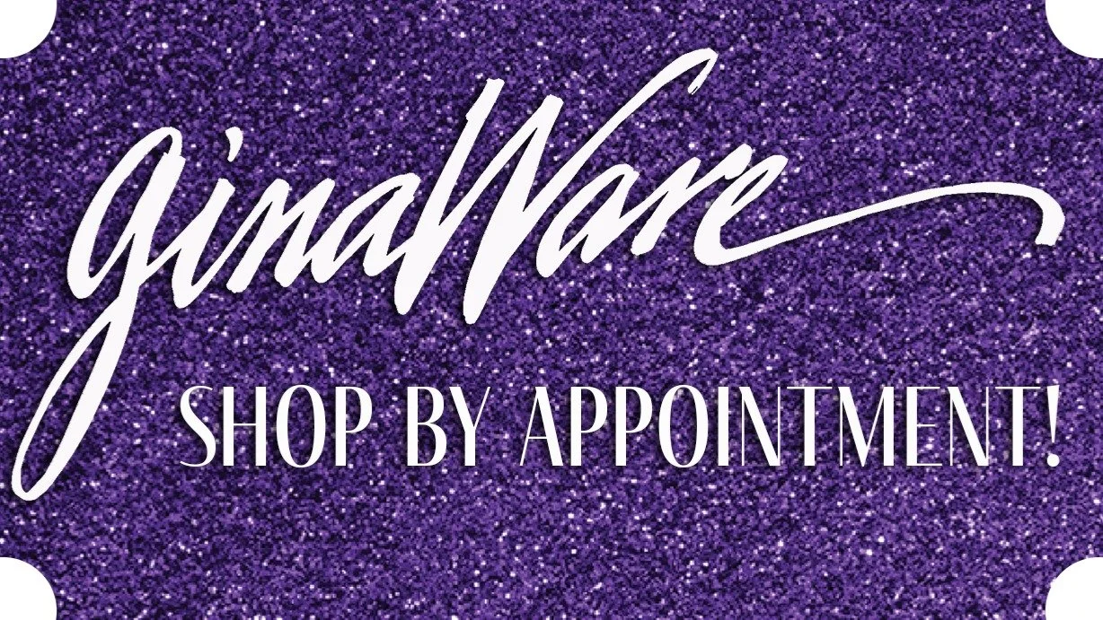 We are open every Friday &amp; Saturday noon to 4pm. But you can also shop by appointment! Bring some friends and make a party out of it. Just give Gina a call or text 504-722-0027 to set it up.