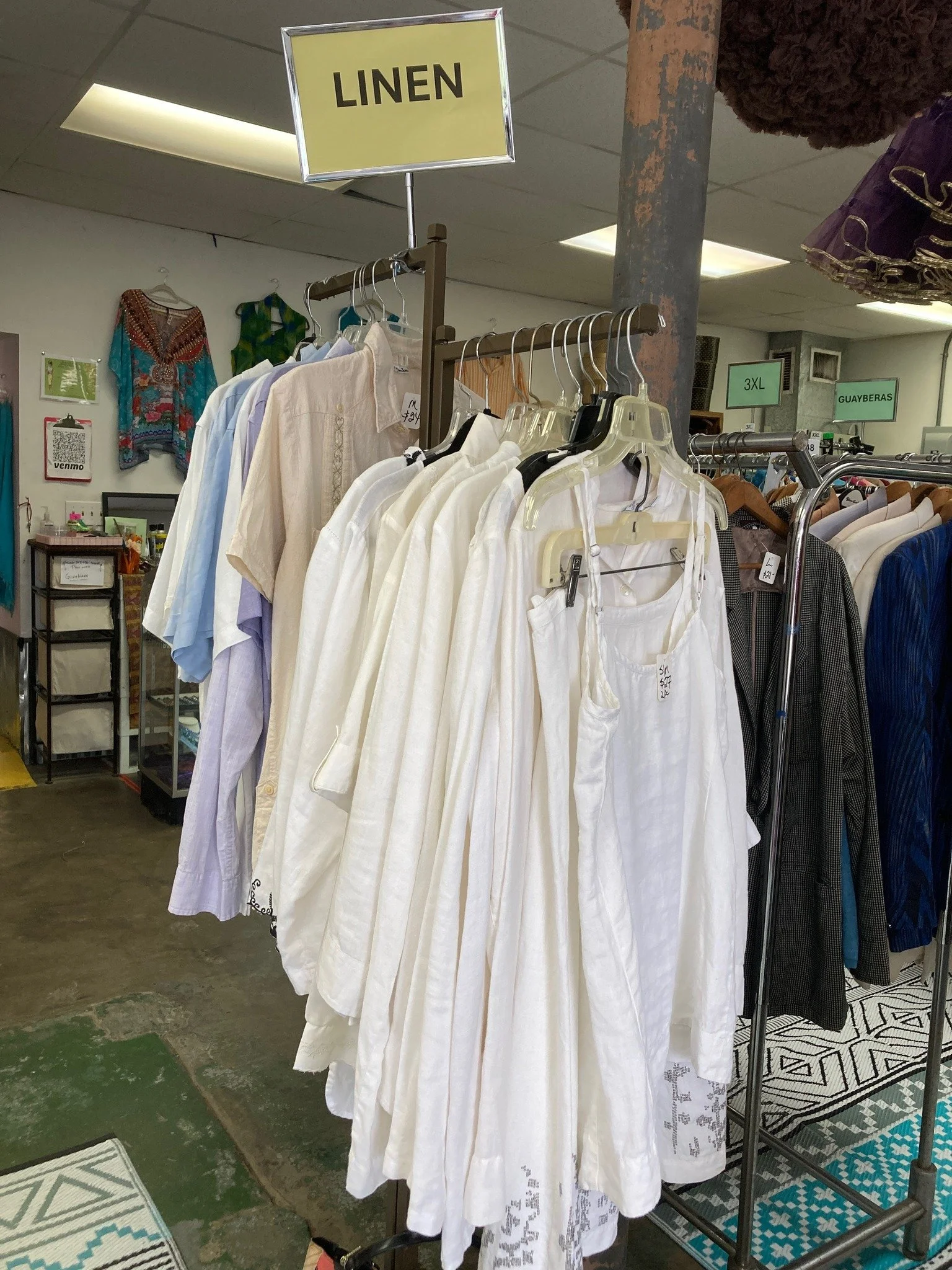 Are you ready for White Linen Night next weekend? We can hook you up! We have white linen for men and women in a wide variety of sizes and style, all with prices that go easy on your wallet. Open Friday &amp; Saturday, 12-4pm. Or by appointment! Just