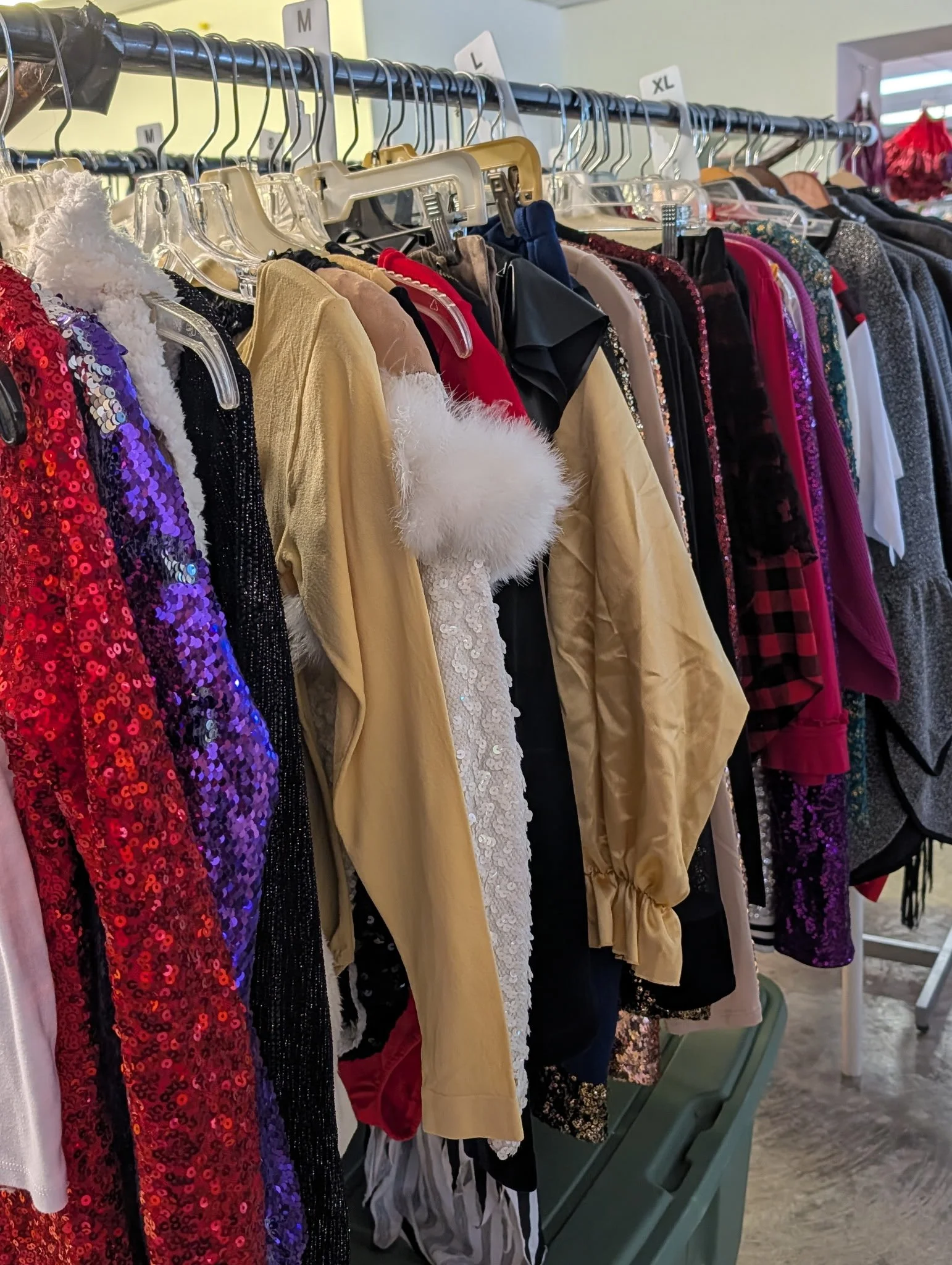 Faux leather, feathers, tulle, silk, satin... did we mention sequins? We have all sorts of fun and funky pieces to put together your unique Mid Summer Mardi Gras costume!

Open Friday and Saturday 12-4pm. And by appointment!