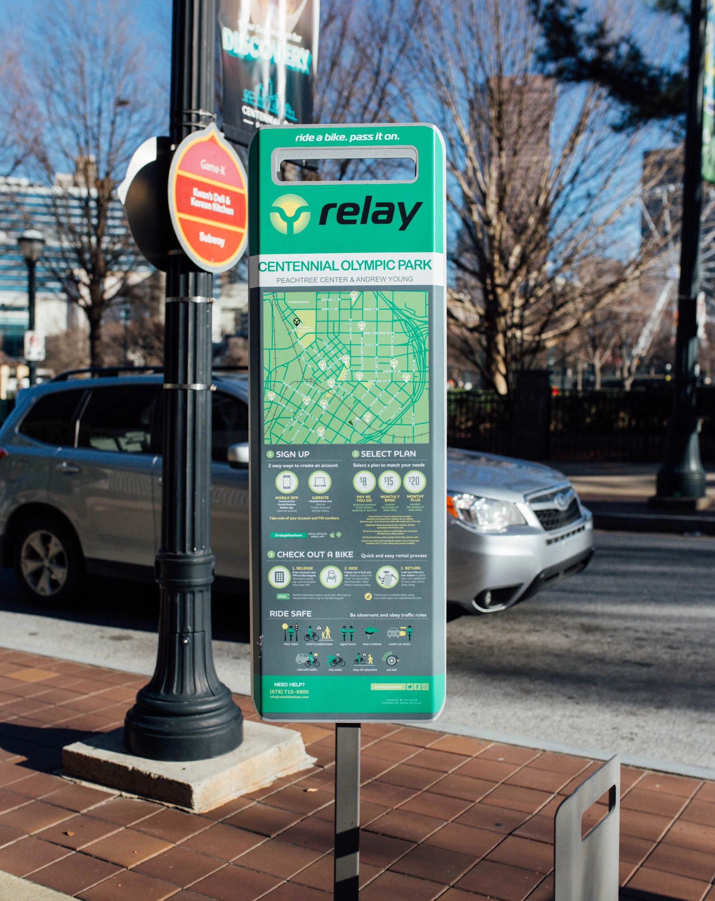  So far, there are 500 Relay bikes cruising around Atlanta and more than 50 stations citywide. 