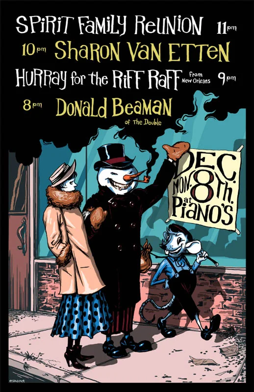  Show Poster for bar/venue Piano's. New York, NY. 2008 