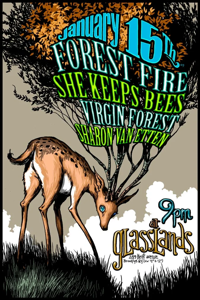  Show Poster for bar/venue Glasslands. Brooklyn, NY. 2009 