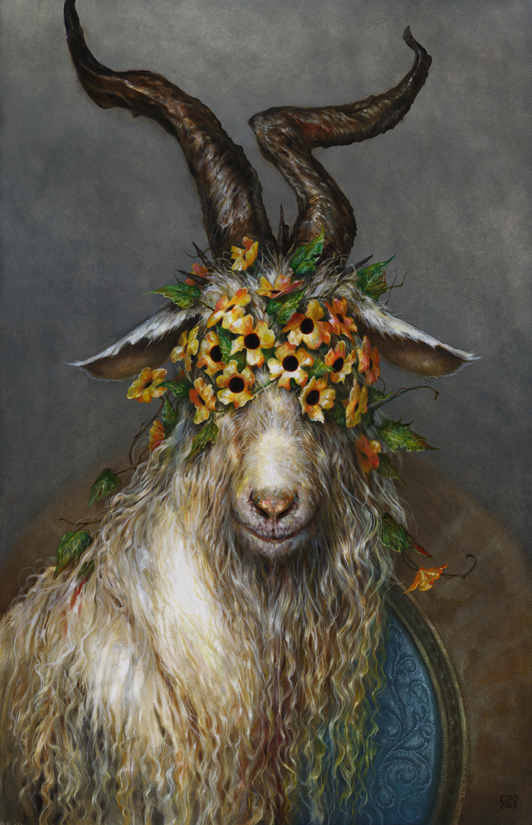 "BLACK EYED SUSIE" 13X20" Oil on Wood. 2015