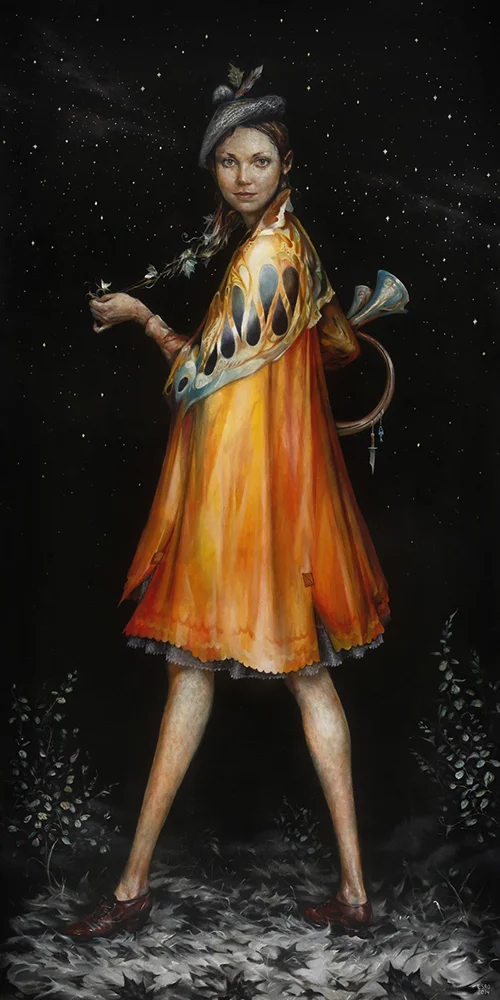 "HEDERA" 24X48" Oil on Wood. 2014