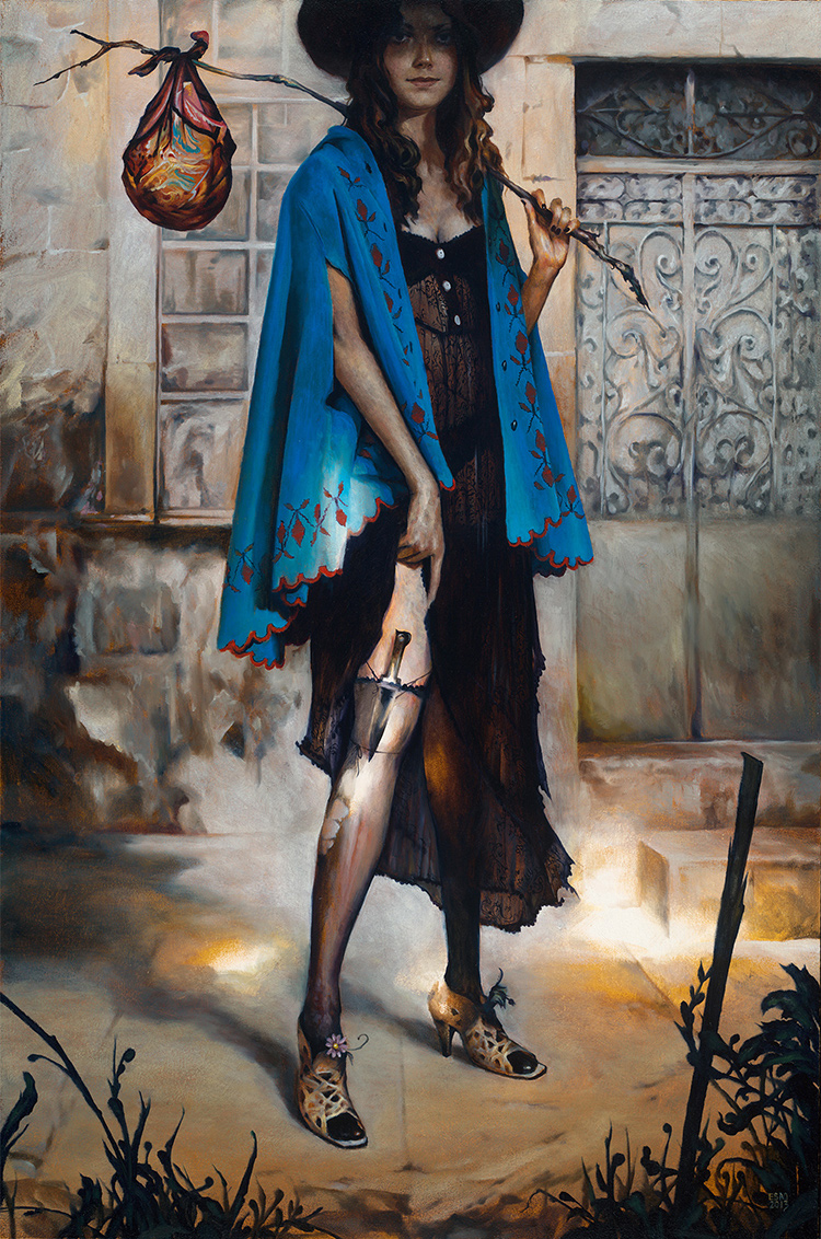 "KATY'S DAGGER" 20X30" Oil on Wood. 2013