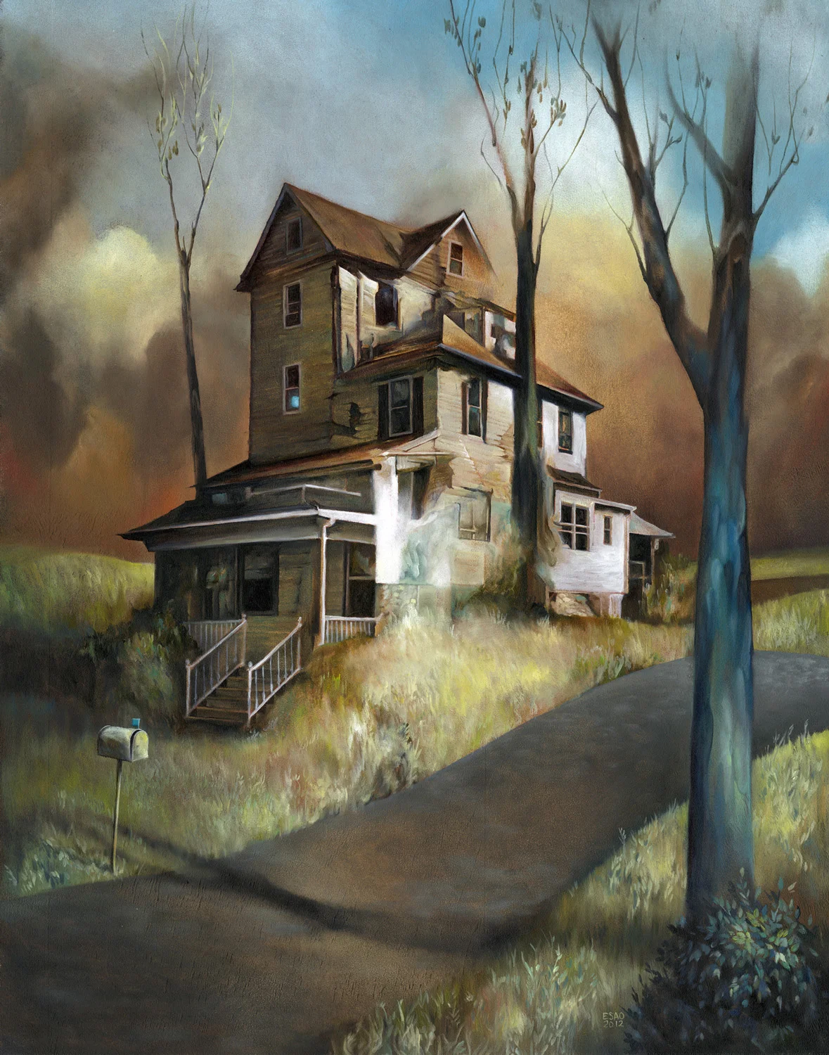 "PRAIRIE HOUSE" 14X18" Oil on Panel. 2012