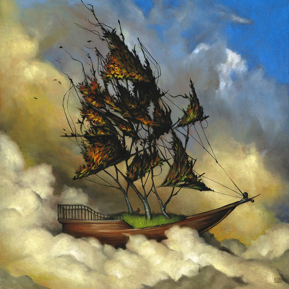 "REMY'S ASCENSION" 16X16" Oil on Wood. 2009