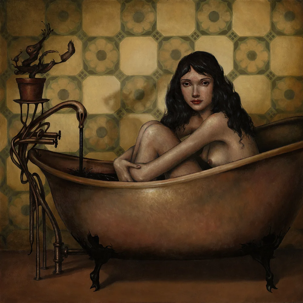 "GUARDIANA" 30X30" Oil on Wood. 2008