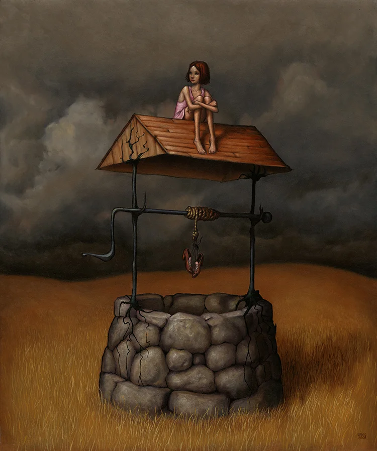 "UNTITLED(WELL)" 20X24" Oil on Wood. 2008