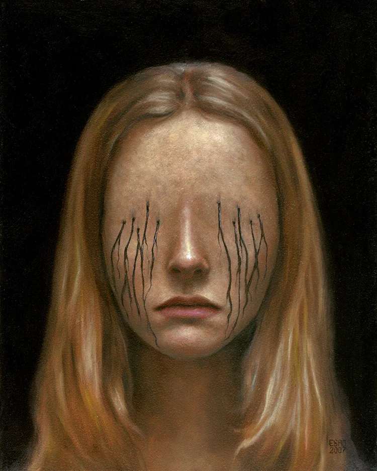 "HOLLOW RUIN" 8X10" Oil on Wood. 2007