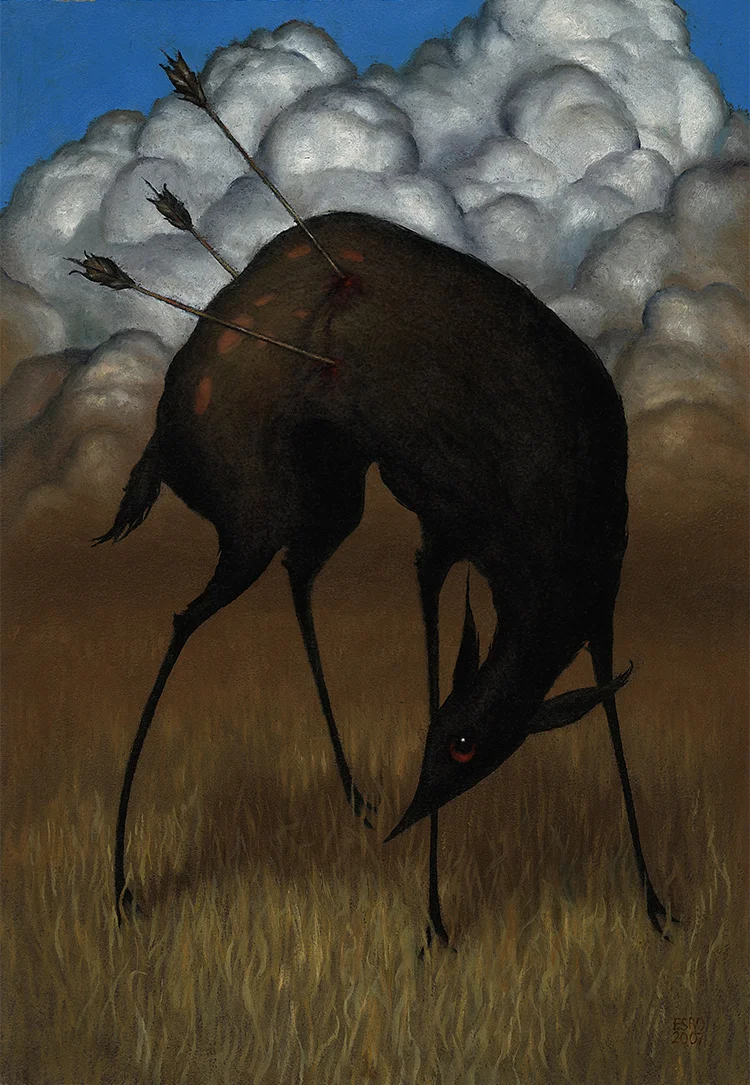 "THE SWARM" 10X14" Oil on Wood. 2007