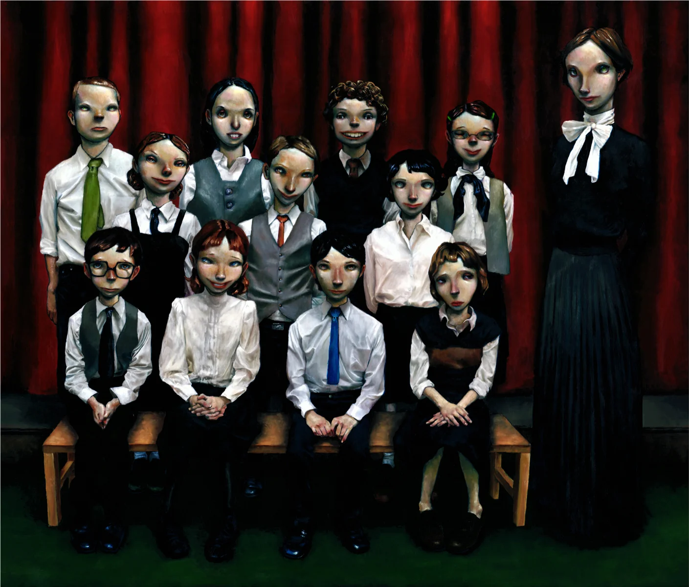 "FAYETTE MIDDLE SCHOOL" 34X40" Oil on Wood. 2002