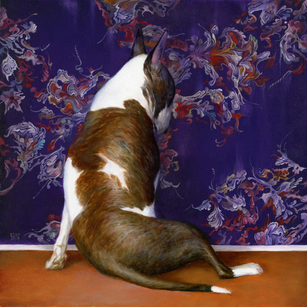 "NEVILLE" 12"X12" Oil on Wood. 2018