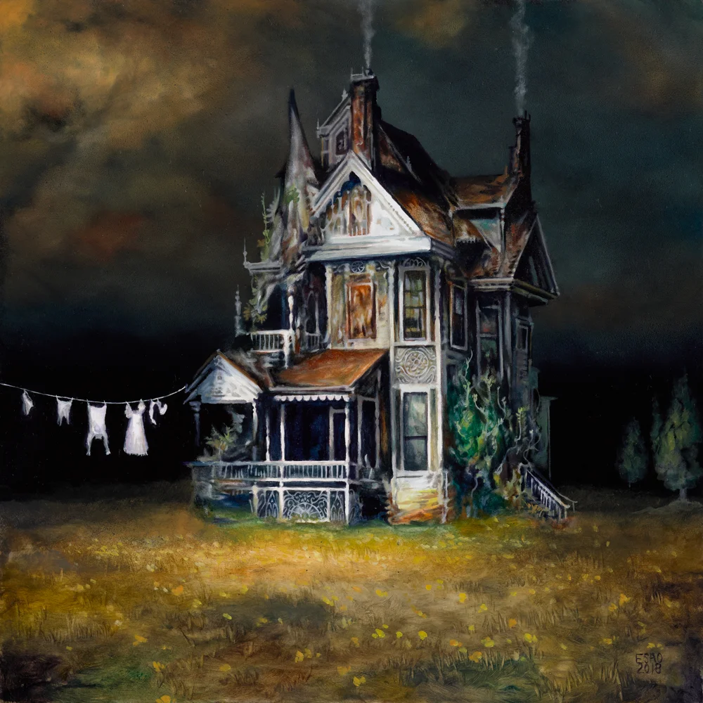 "LINE" 12"X12" Oil on Wood. 2018