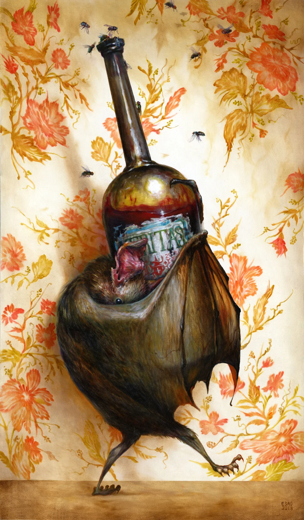 "WINO" 15"X25" Oil on Wood. 2018