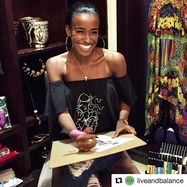 #RP @liveandbalance | #L+BW Spotlight
Today we spotlight Ayanna Dixon, award winning fashion designer, Illustrator, entrepreneur, mentor, teacher &amp; environmentalist. Ayanna has always had a love for fashion &amp; fondly remembers sketching design