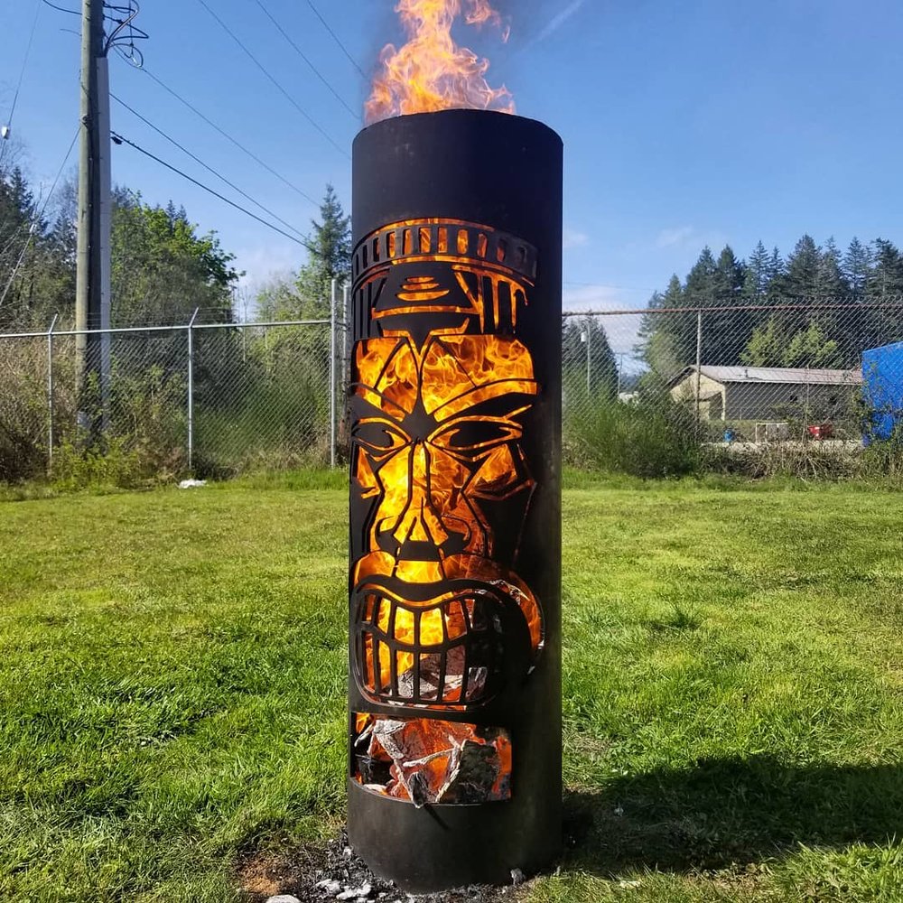 Tiki Firepit Wcf, Cylinder Fire Pit