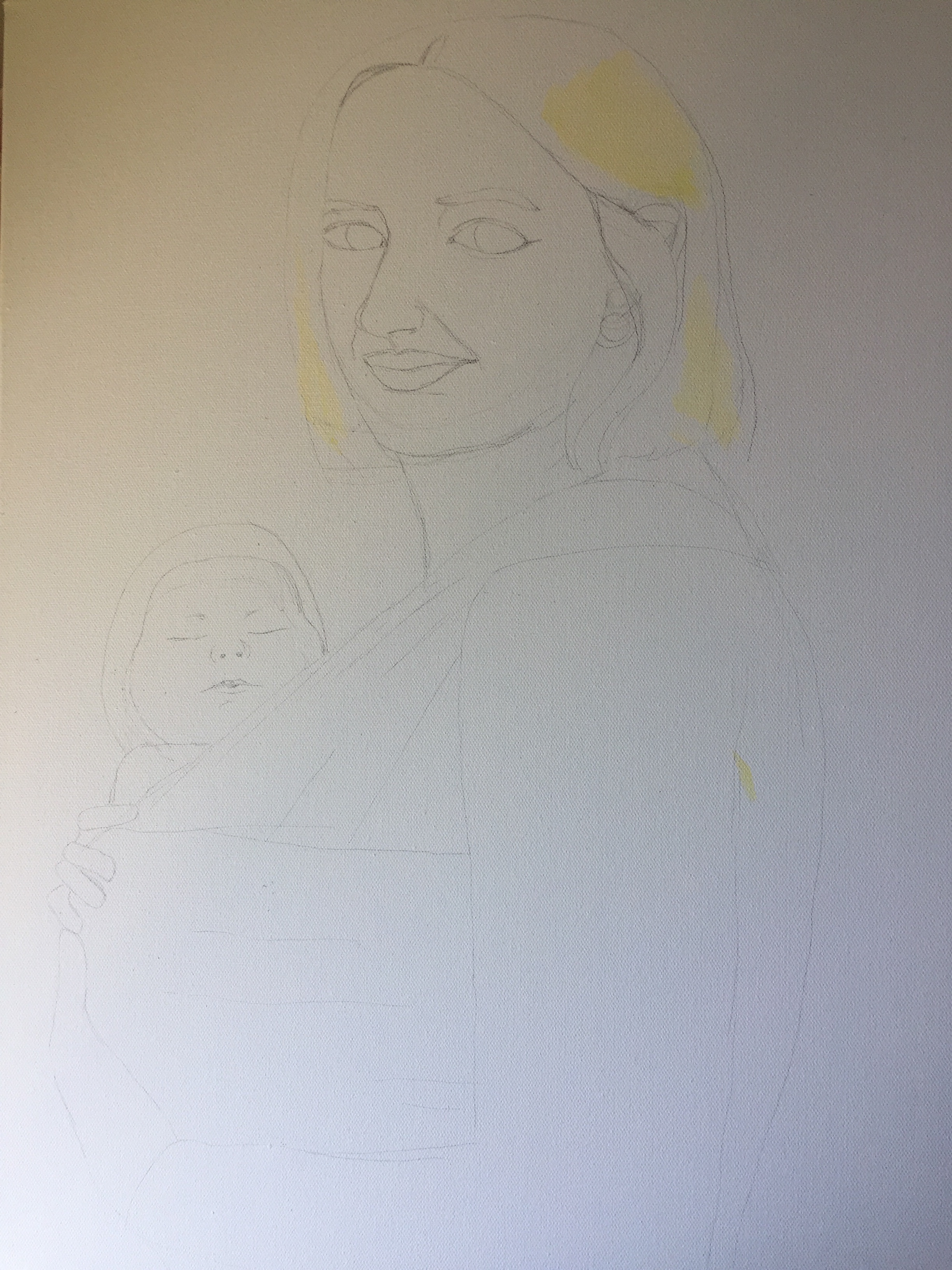 A quick sketch on the canvas.