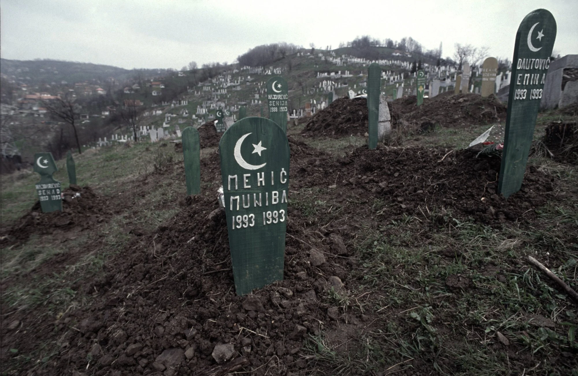 Infant war deaths. 1993 - 1993. Tusla cemetery, Bosnia, 1995