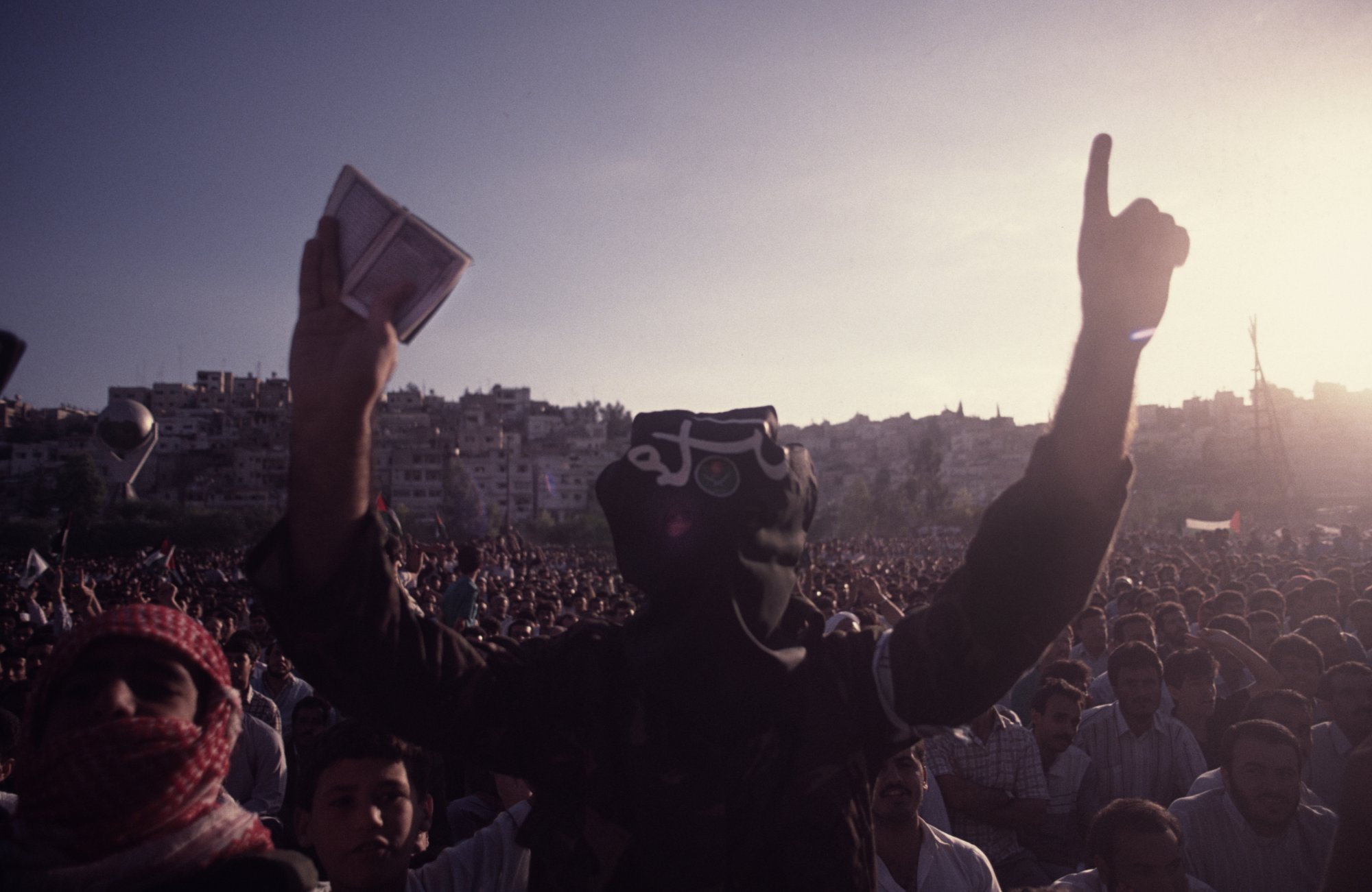  Anti-American protests. Amman, Jordan. 1991 