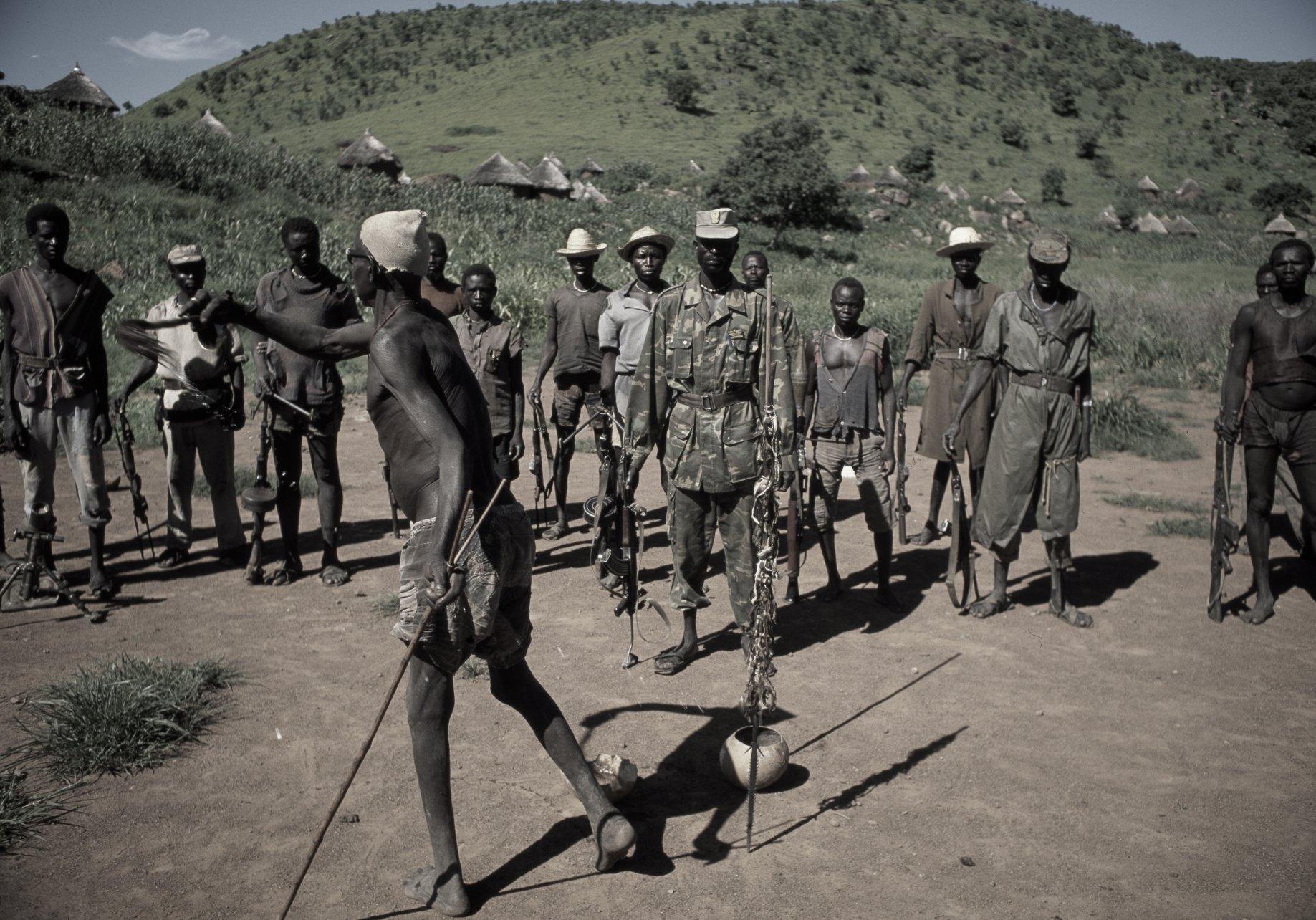  Blessing by the witchdoctor. Nuba Mts. 1994 