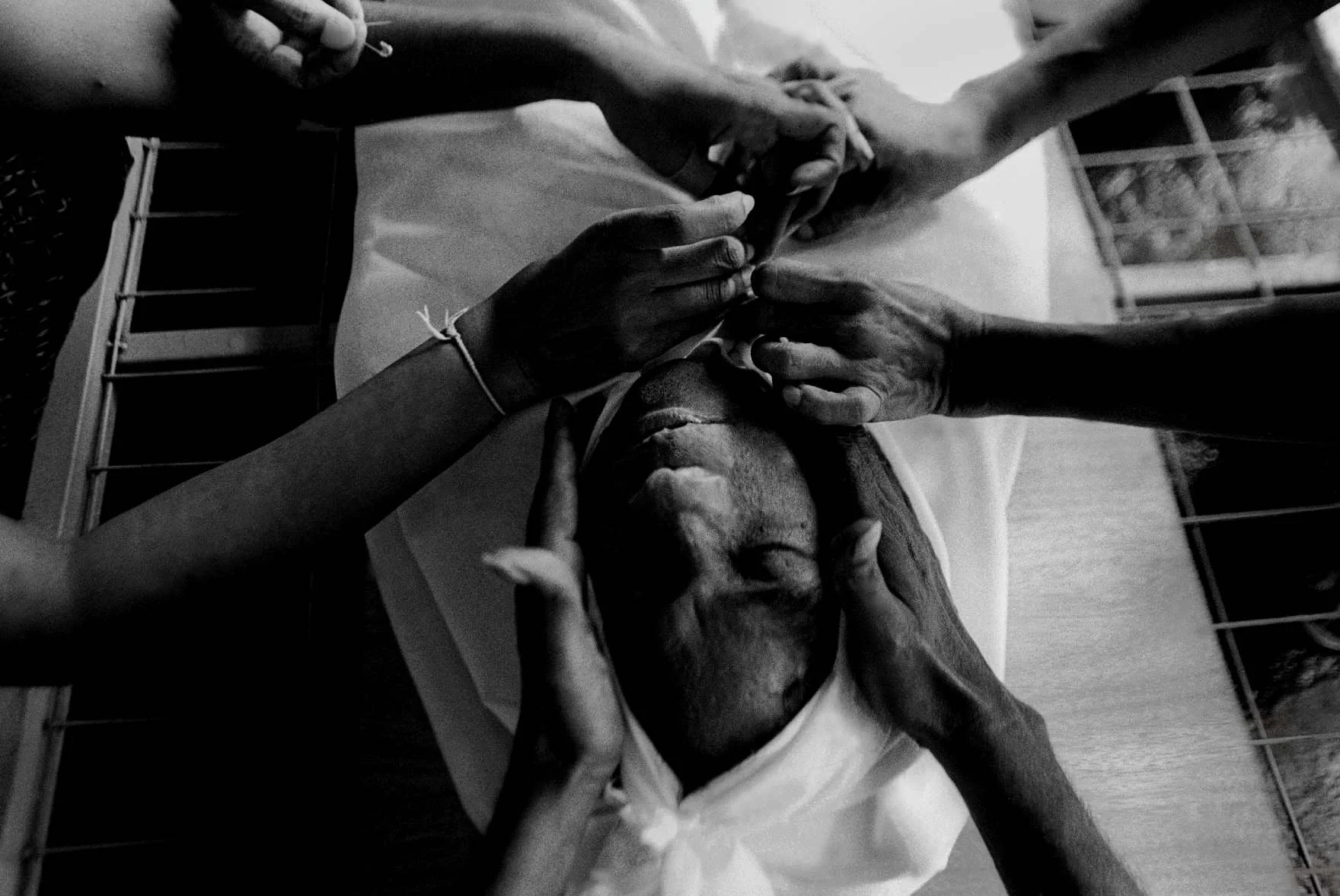 "Cacoon" Being readied for Cremation. Masot, Thailand. 2005