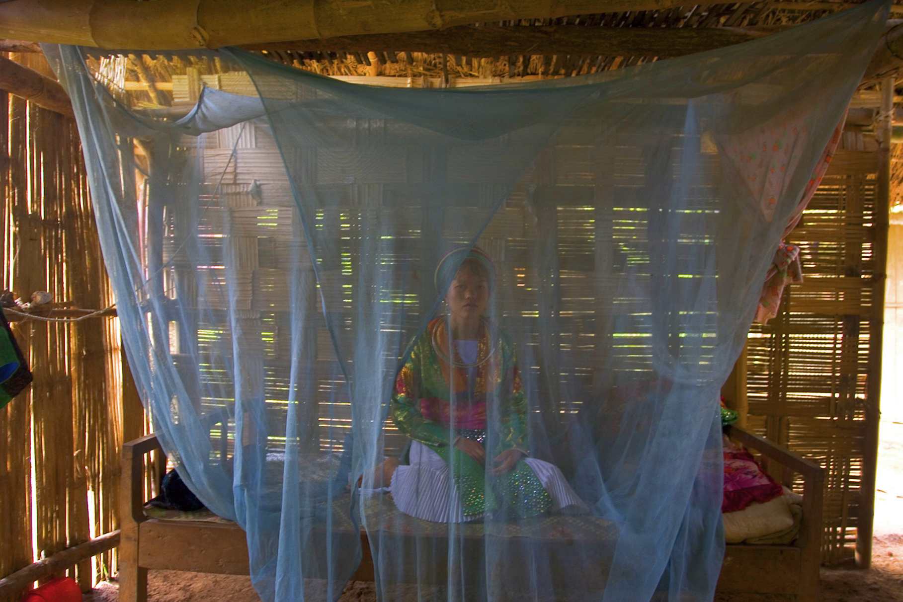  "Safehouse" Portrait of Vang Thi Di, 22 who was trafficked across the border into China to work as a sex worker, Hazan, northern Vietnam. Vietnam-China border. 2005 