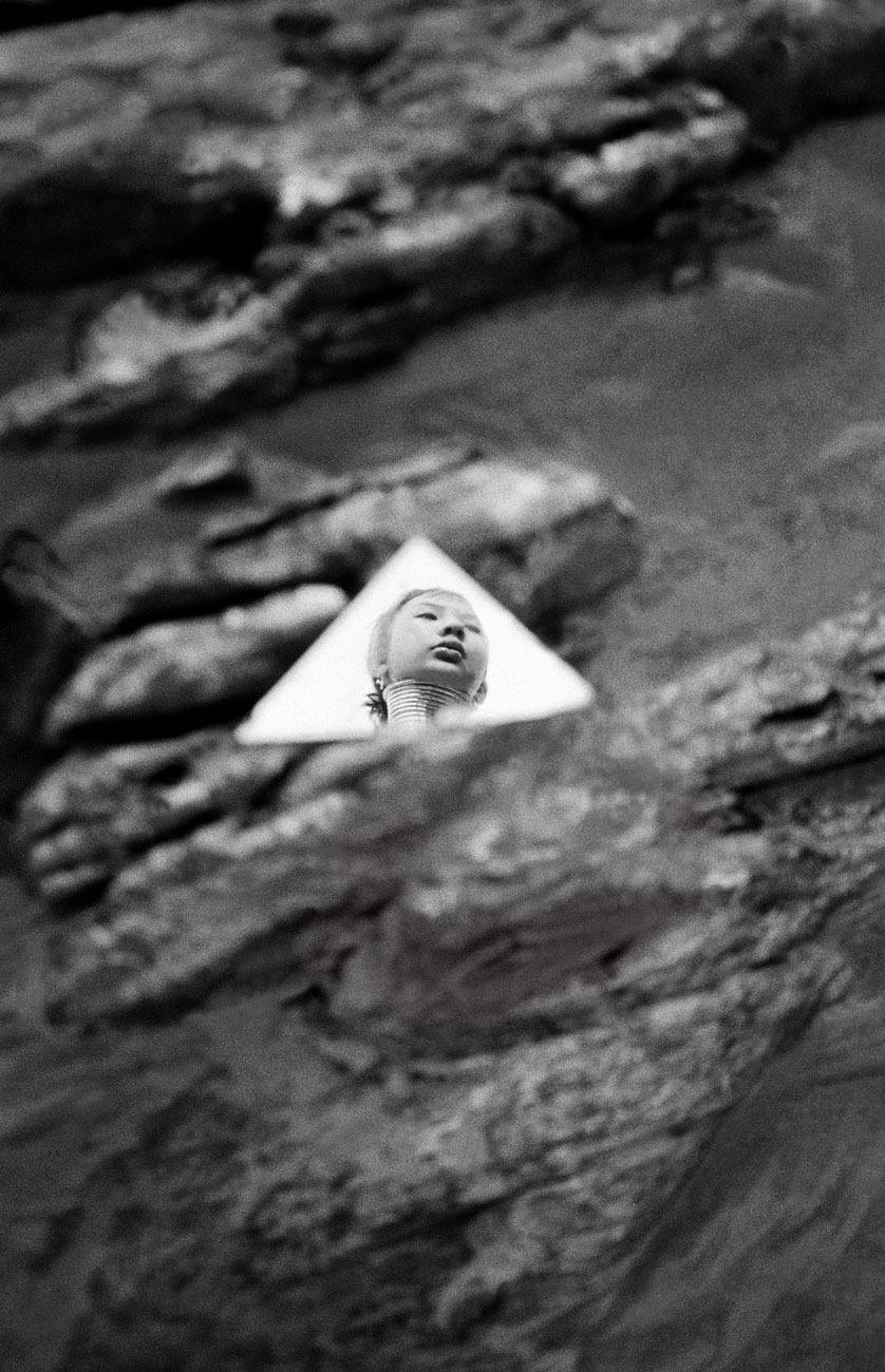  "Reflection" Padong woman in the village of Nai Soi. Thai-Burma border. 2004 