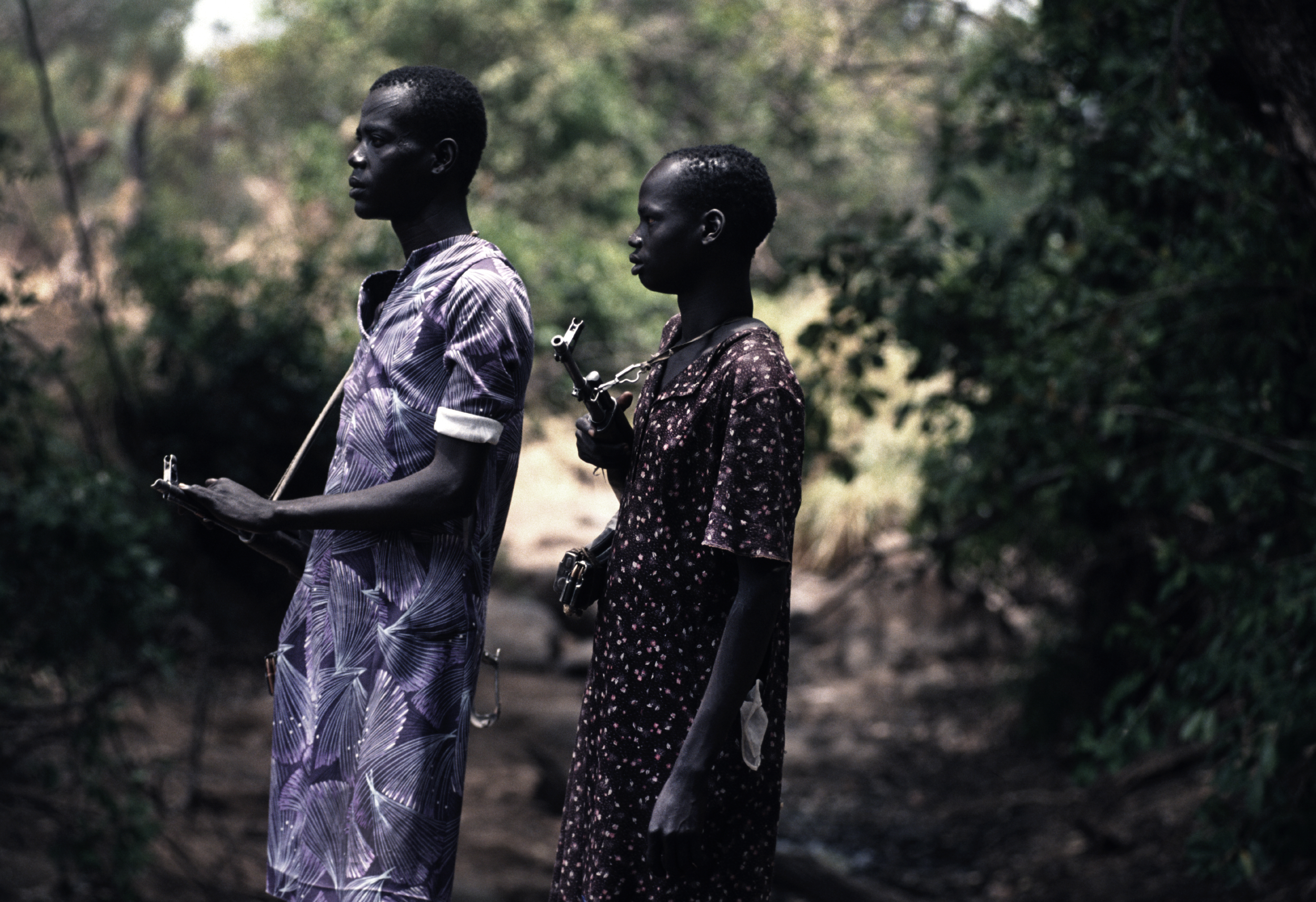  "Dresses and Guns" Sometimes the SPLA were so challenged for war funds that they reverted to wearing civilian cloths. During Sudan's long- running civil war. 1993 