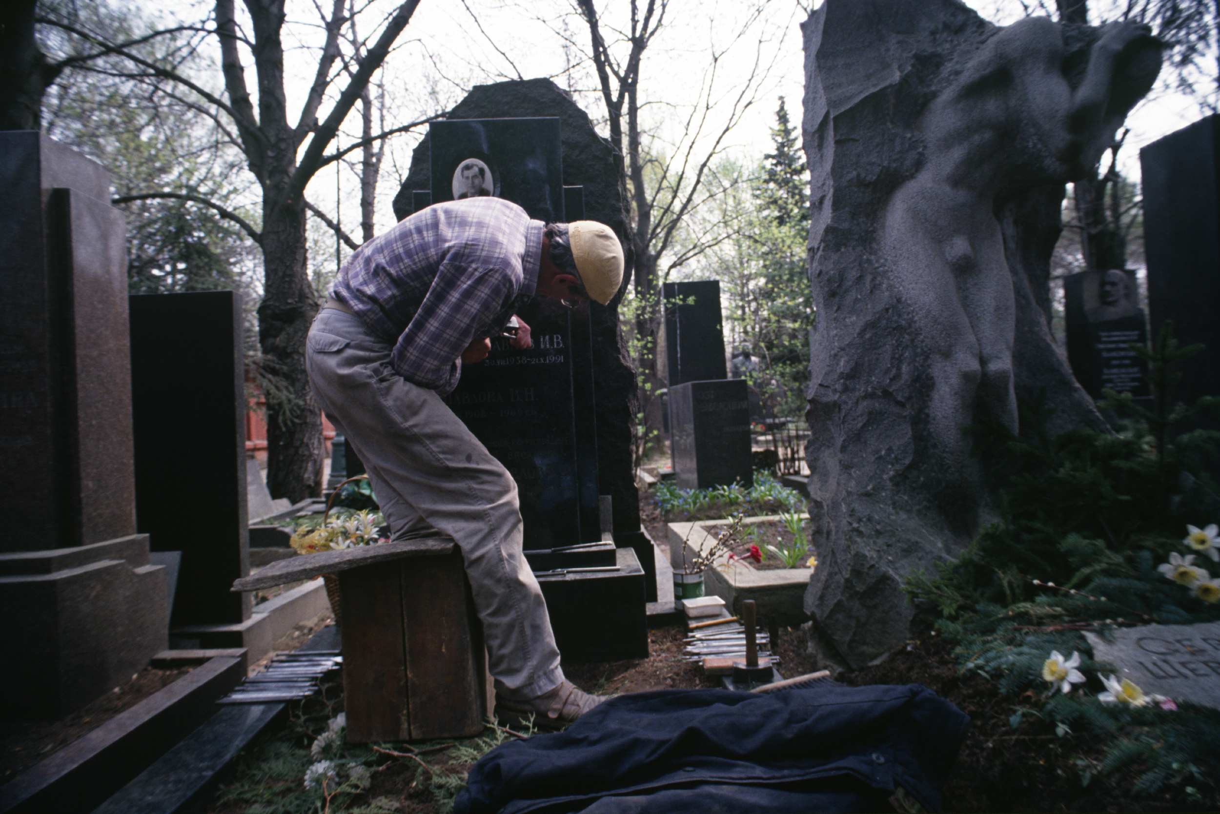 Graves tell stories as surely as books do. Novodevichi cemetery. Moscow, Russia. 1993 