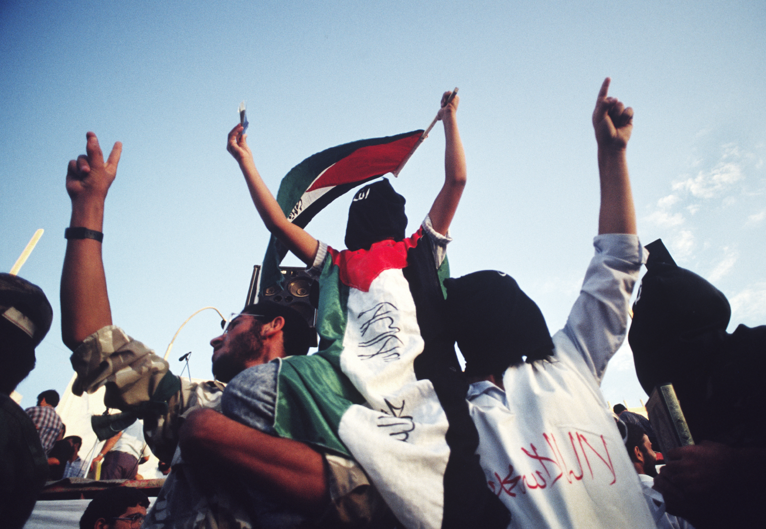  Anti-American protests. Amman, Jordan. 1991 