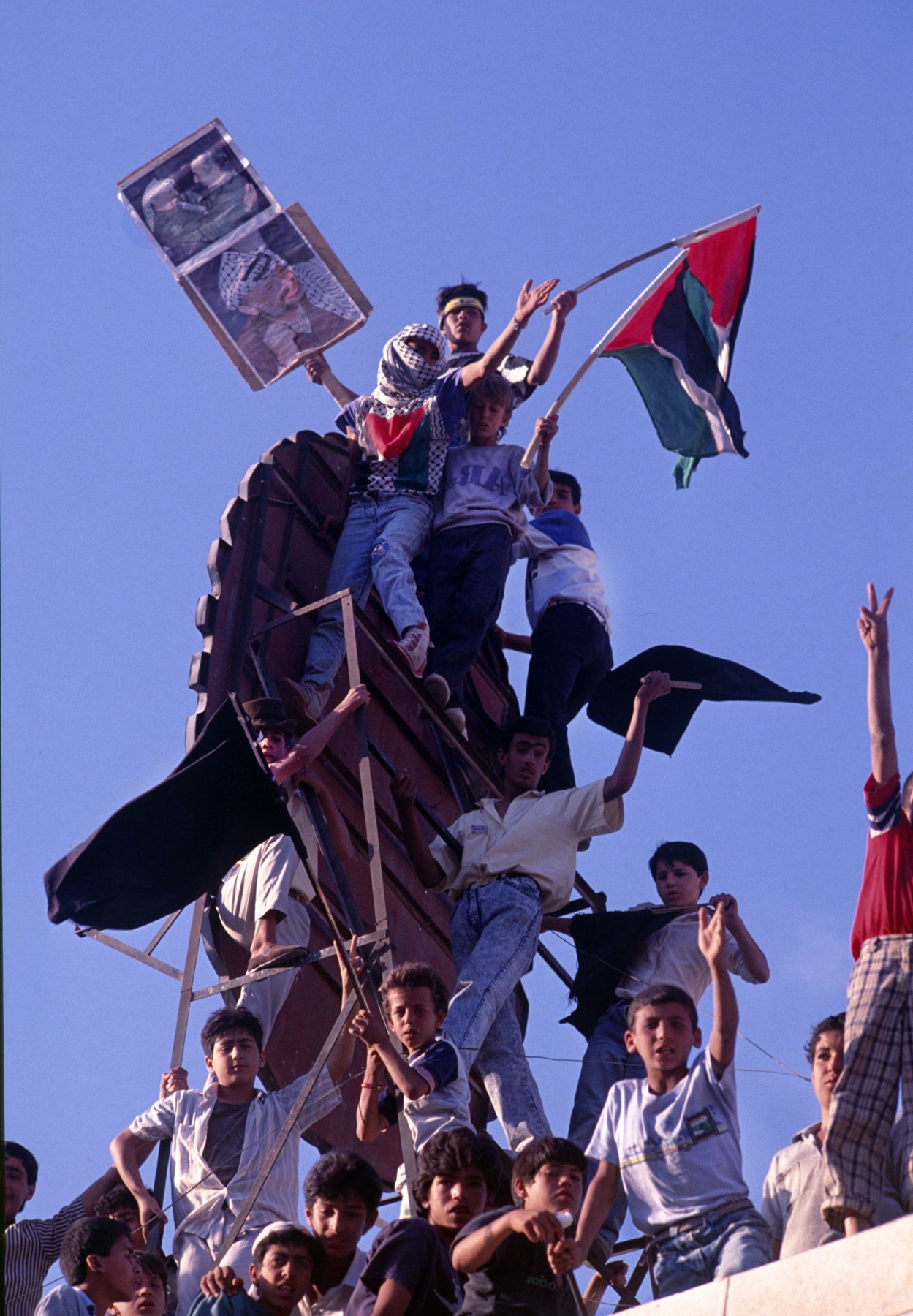  Anti-American protests. Amman, Jordan. 1991 