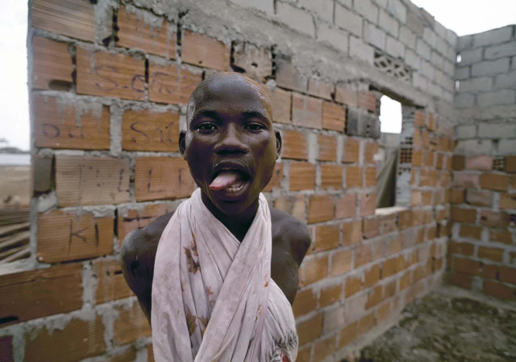 A former combatant of Angola's long running civil war at Papa Kitoko's mental asylum, Luanda, Angola, 1993