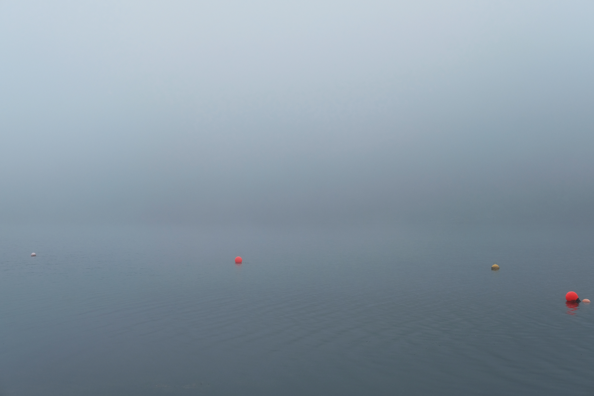  Mooring buoys, Loch Linne Mhuirich, West Scotland. 