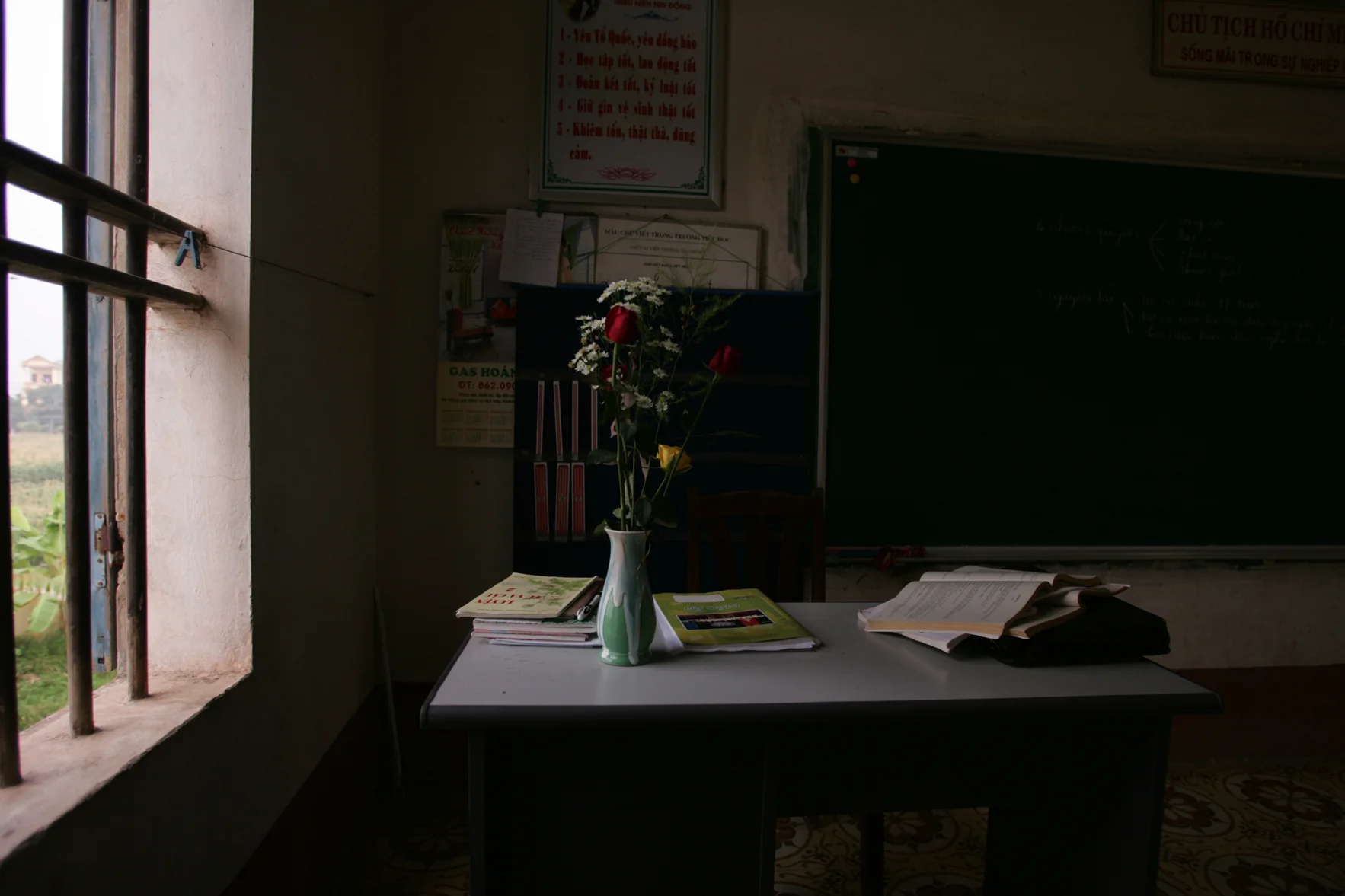 Teachers desk. Vietnam, 2007