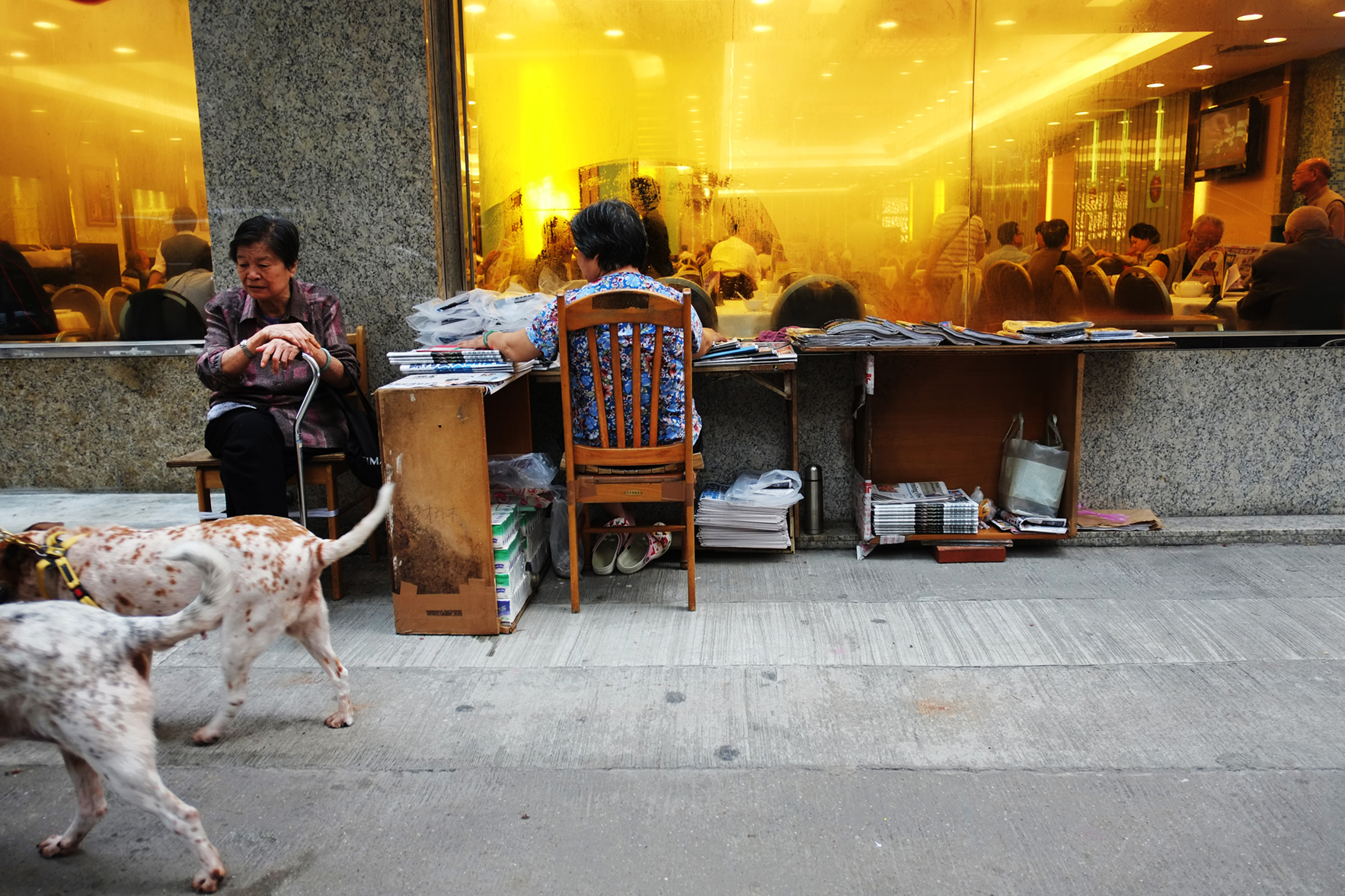 Paper sellers. Hong Kong. 2012  